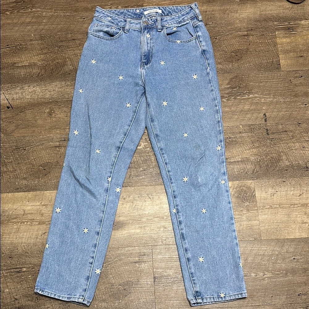 Embroidered Blue Women's Jeans